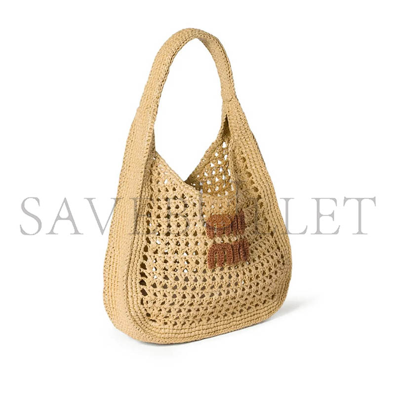 MIU MIU CROCHET-KNIT HANDBAG 5BC116 (44*31.5*8cm)